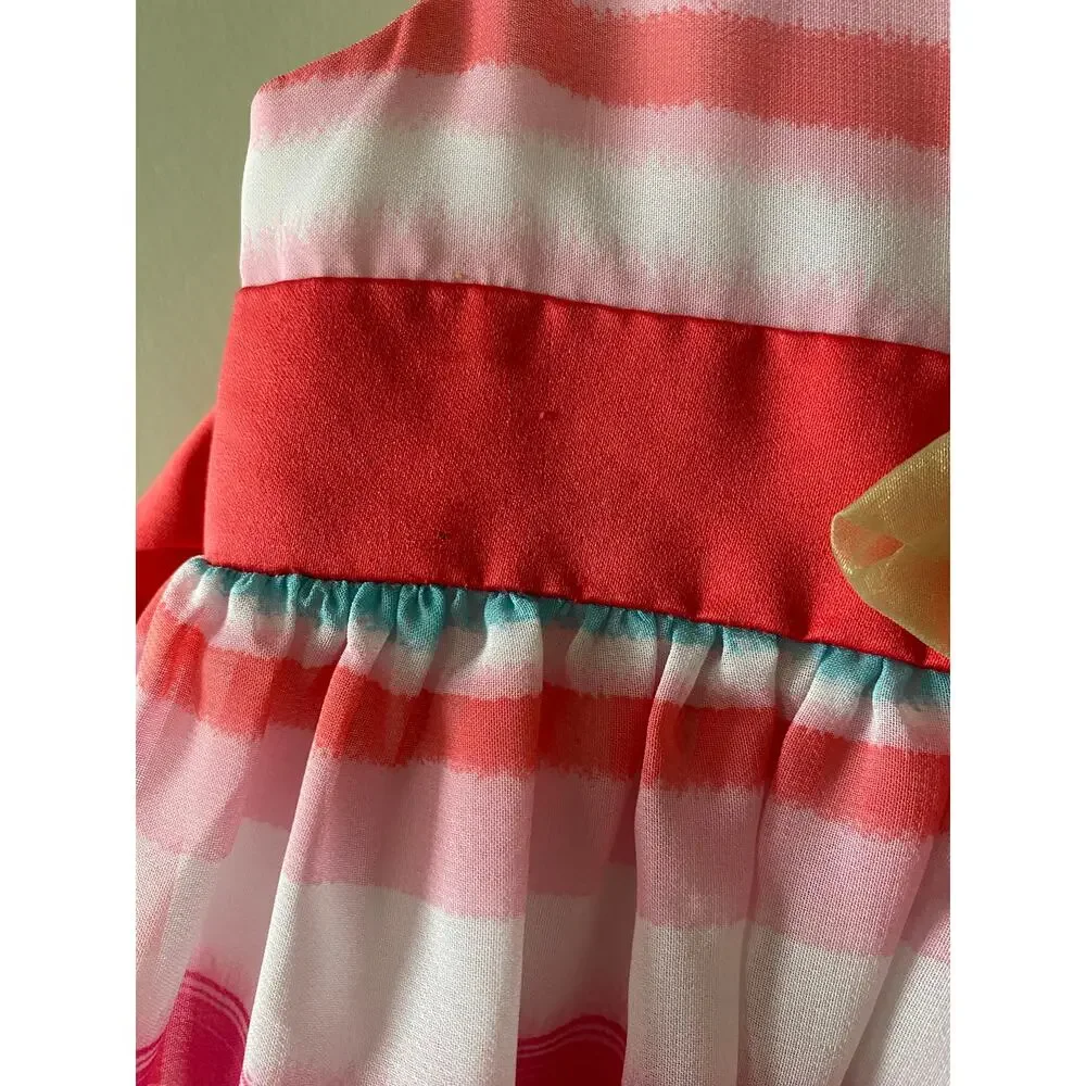 Jessica Ann Girls Multicolored Striped Spring/Summer Sleeveless Dress- Size 3t